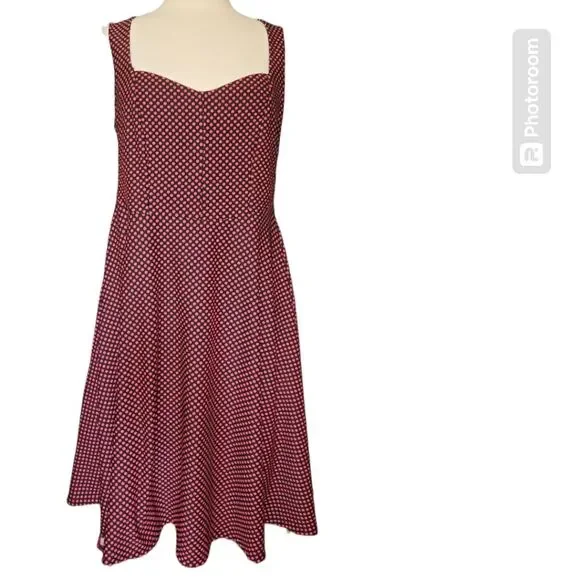 Torrid Jacquard Polka Dot Skater Dress - L - Picture 1 of 10